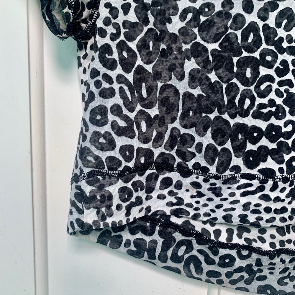 Express Leopard Print Off the Shoulder Top - Picture 3 of 5